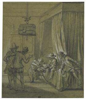 Jean-Baptiste Oudry - Ragotin Having A Chamberpot Filed From His Foot