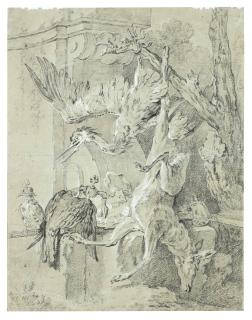 Jean-Baptiste Oudry - Return From The Hunt With A Dead Roe