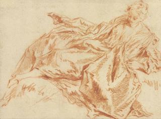 Jean-Baptiste Pater - A Seated Woman