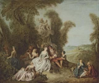 Jean-Baptiste Pater - Fête champêtre or Les dénicheurs d\'oiseaux