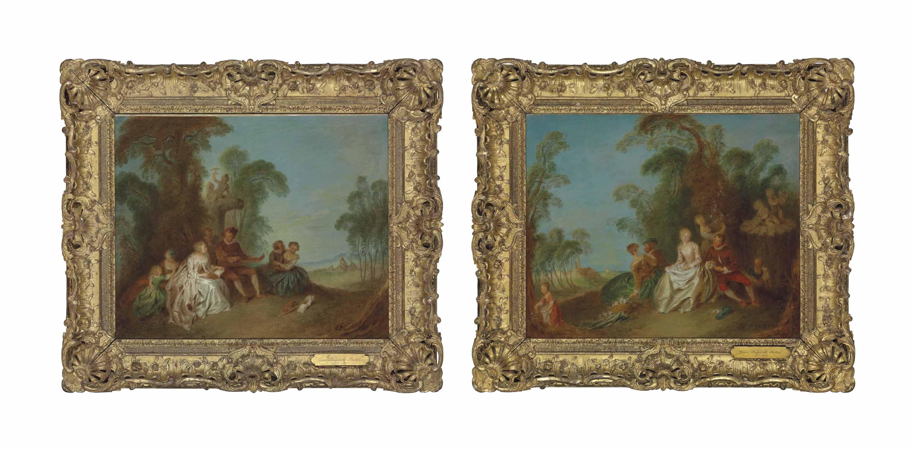 Jean-Baptiste Pater - Le Concert Champêtre; And La Cueillette Des Roses