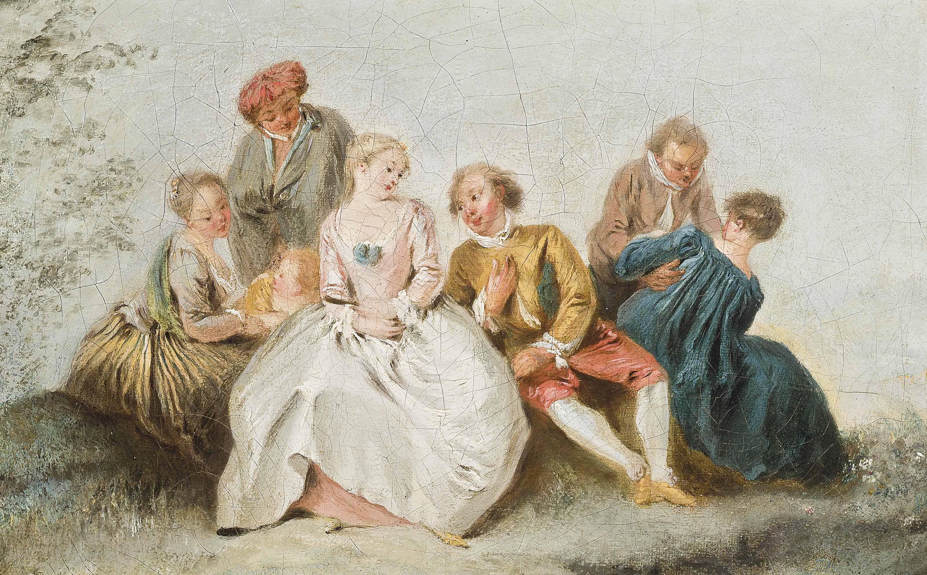 Jean-Baptiste Pater - Les Amants Heureux