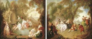 Jean-Baptiste Pater - The Bathers; The Swing