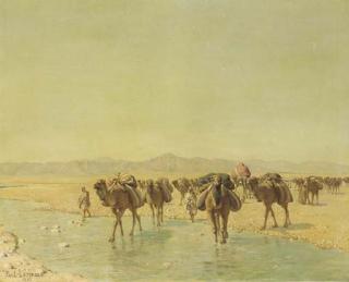 Jean-Baptiste-Paul Lazerges - An Arab Caravan