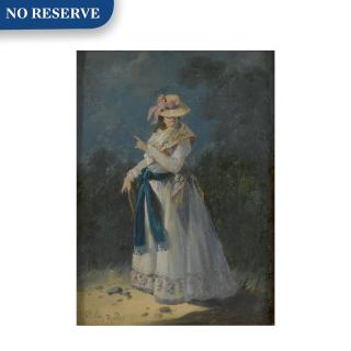 Jean-Baptiste Pillement - An Elegant Young Woman