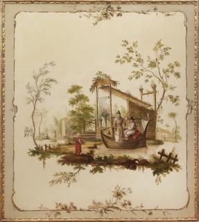 Jean-Baptiste Pillement - Chinoiserie Scene Of A Couple In A Boat