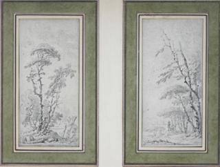 Jean Baptiste Pillement - Figures in a landscape