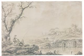 Jean-Baptiste Pillement - Travelers In An Extensive Landscape