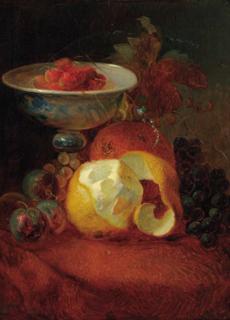Jean Baptiste Robie - A still life with a pealed lemon