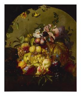 Jean-Baptiste Robie - Still Life With Fruit And Flowers