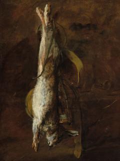 Jean-Baptiste Siméon Chardin - A dead rabbit and a satchel
