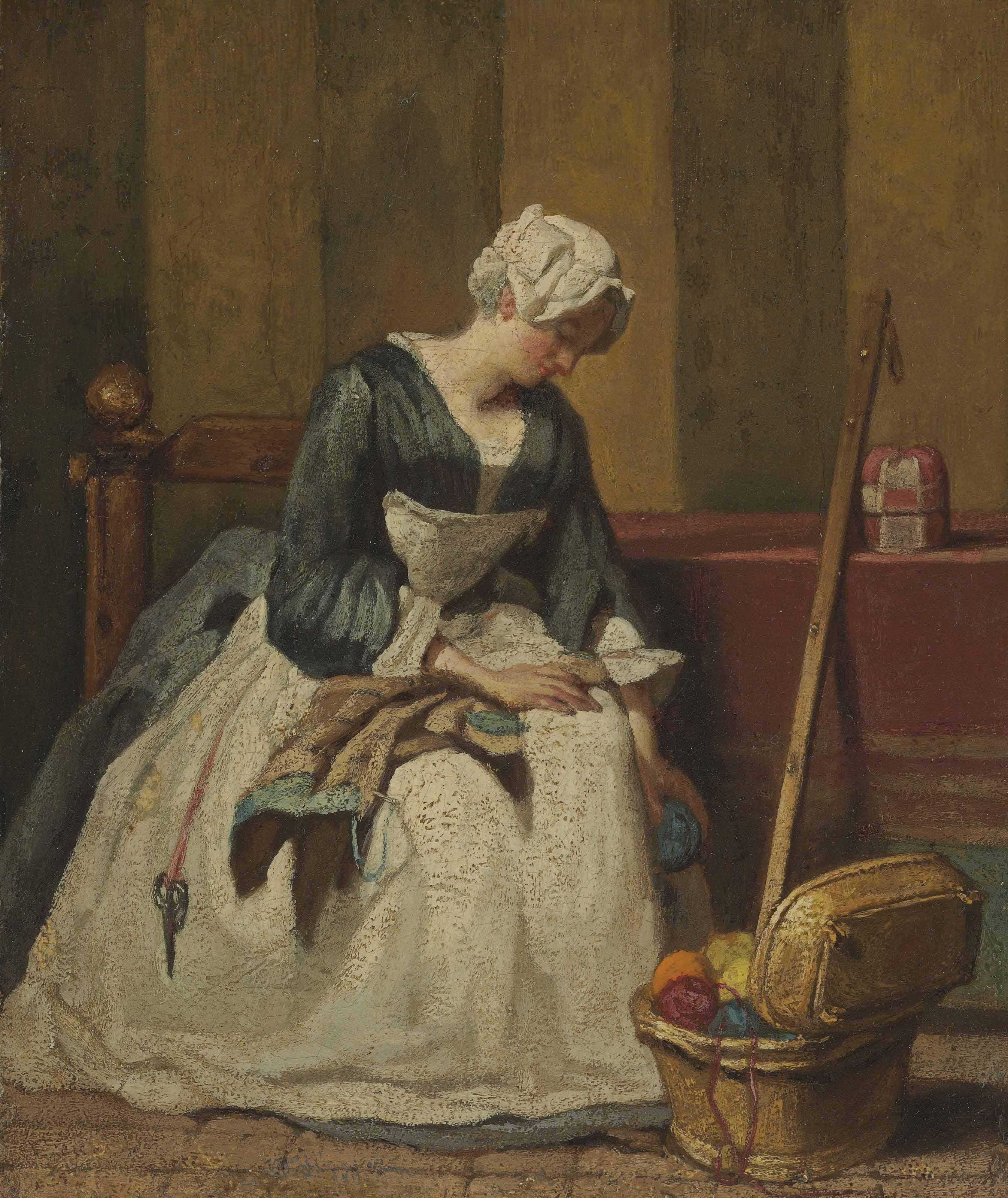 Jean-Baptiste-Siméon Chardin - The Embroiderer