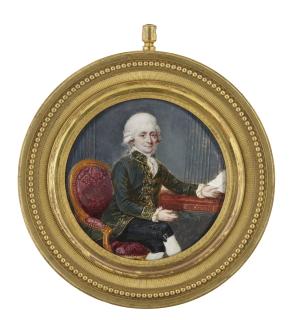 Jean Baptiste Soyer - Portrait Of A Gentleman Seated At A Desk, Circa 1785