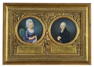 Jean Baptiste Soyer - Portrait Of Margaretha Bachofen-Heitz (1735-1819) And Her Husband Martin Bachofen (1727-1814)