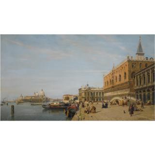 Jean-Baptiste Van Moer - Belgian view Of The Piazzetta And The Doge\'S Palace, Venice