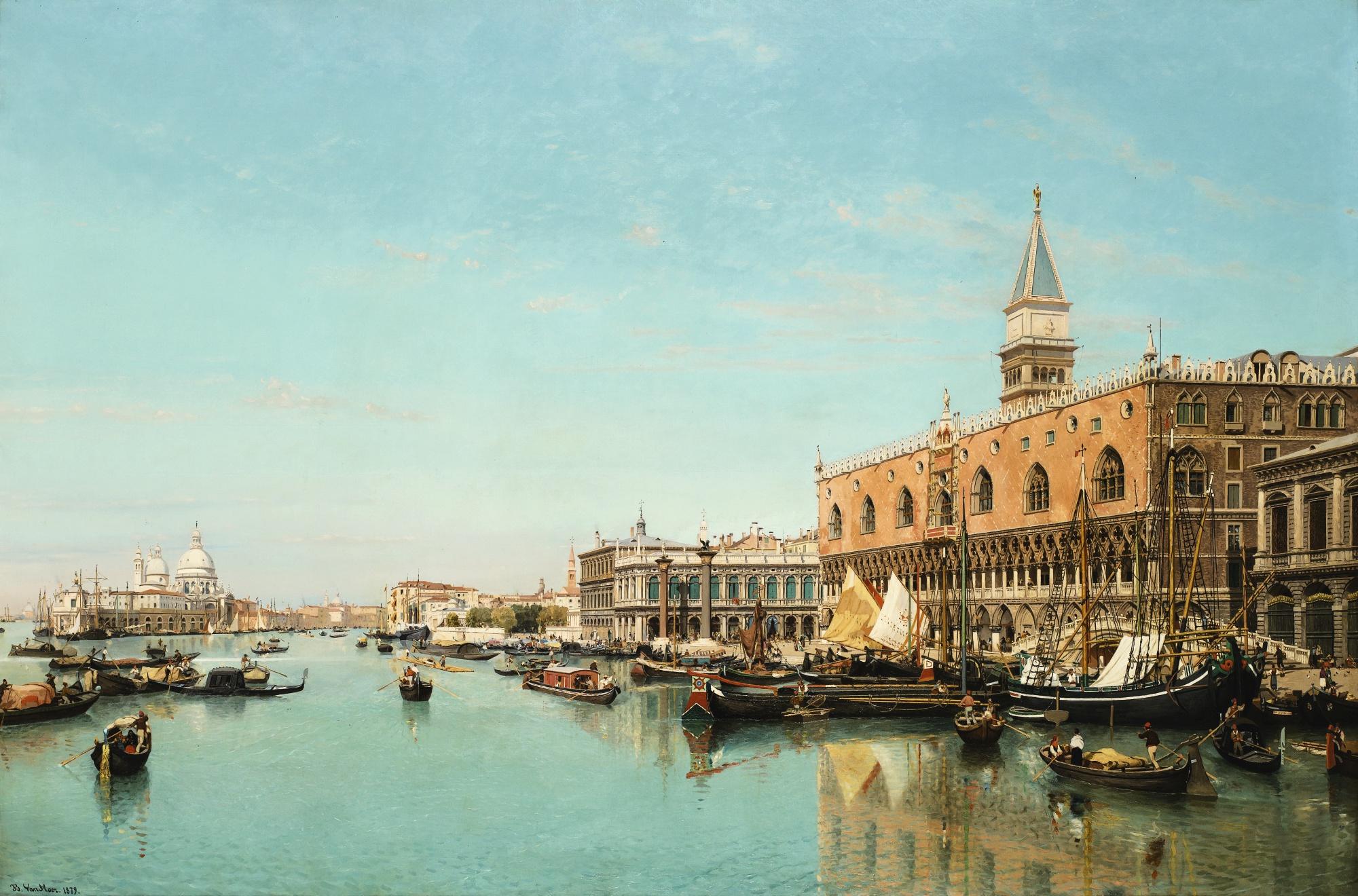 Jean-Baptiste van Moer - The Doge\'S Palace And The Piazza San Marco, Venice