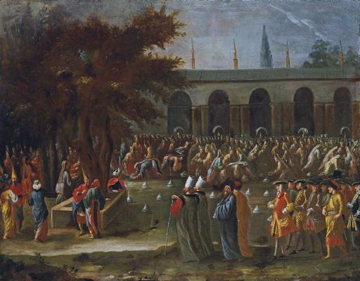 Jean-Baptiste Vanmour - The Dutch Ambassador With His Retinue Being Received By Sultan Ahmed III At The Topkapi Palace, Istanbul