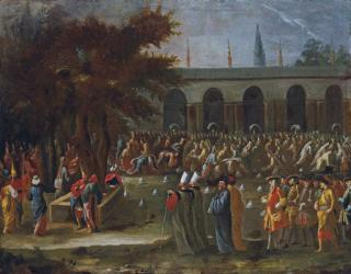 Jean-Baptiste Vanmour - The Dutch Ambassador With His Retinue Being Received By Sultan Ahmed III At The Topkapi Palace, Istanbul