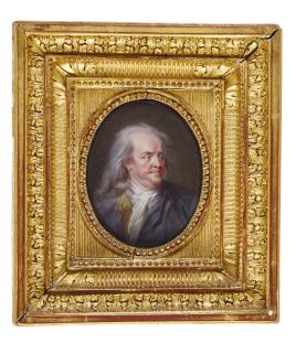 Jean Baptiste Weyler - Portrait Of Benjamin Franklin (1706-1790), Circa 1790
