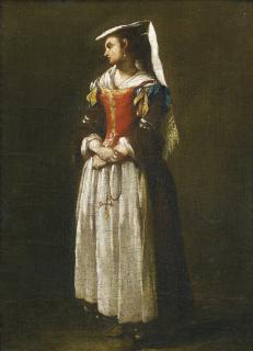 Jean Barbault - A Young Woman Dressed In Neapolitan Fashion