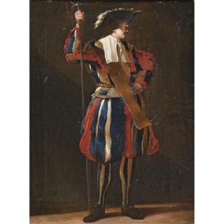 Jean Barbault - Portrait D\'Un Garde Suissejean Barbault ; Portrait Of A Swiss Guard ; Signed, Dated And Located Lower Left ; Oil On Canvas