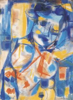 Jean Bazaine - Jeune fille aux seins nus