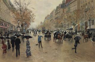 Jean Béraud - Boulevard Poissonnière en automne