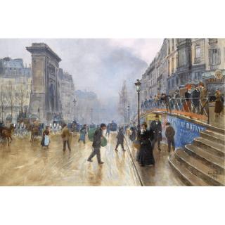 Jean Béraud - French Le Boulevard Saint-Denis, Paris