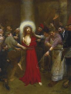 Jean Béraud - French le Christ Lié À La Colonne