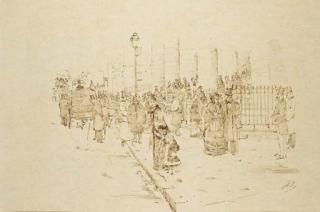 Jean Béraud - Un dimanche près de l\'église Saint-Philippe-du-Roule à Paris