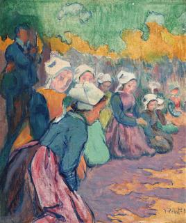 Jean Bertrand Pegot-Ogier - Jeunes Bretonnes Priant