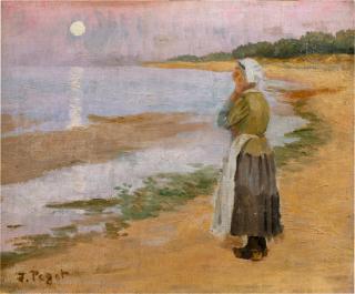 Jean-Bertrand Pegot-Ogier - Paysanne au clair de lune