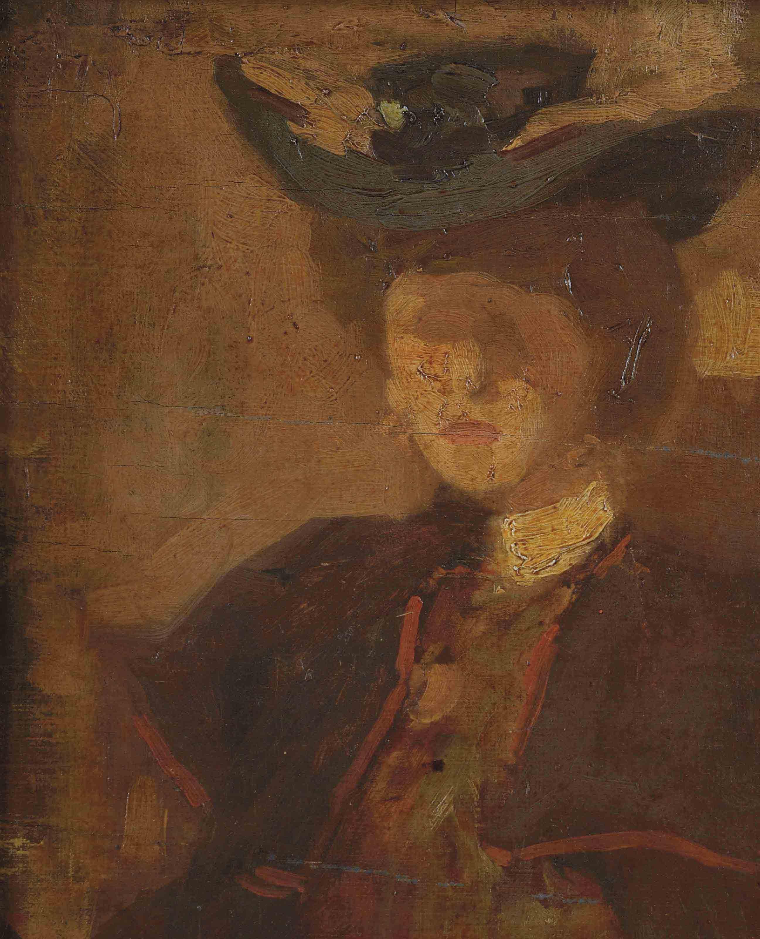 Jean Brusselmans - Dame au chapeau