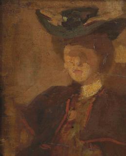 Jean Brusselmans - Dame au chapeau