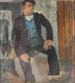 Jean Brusselmans - Man With A Pipe