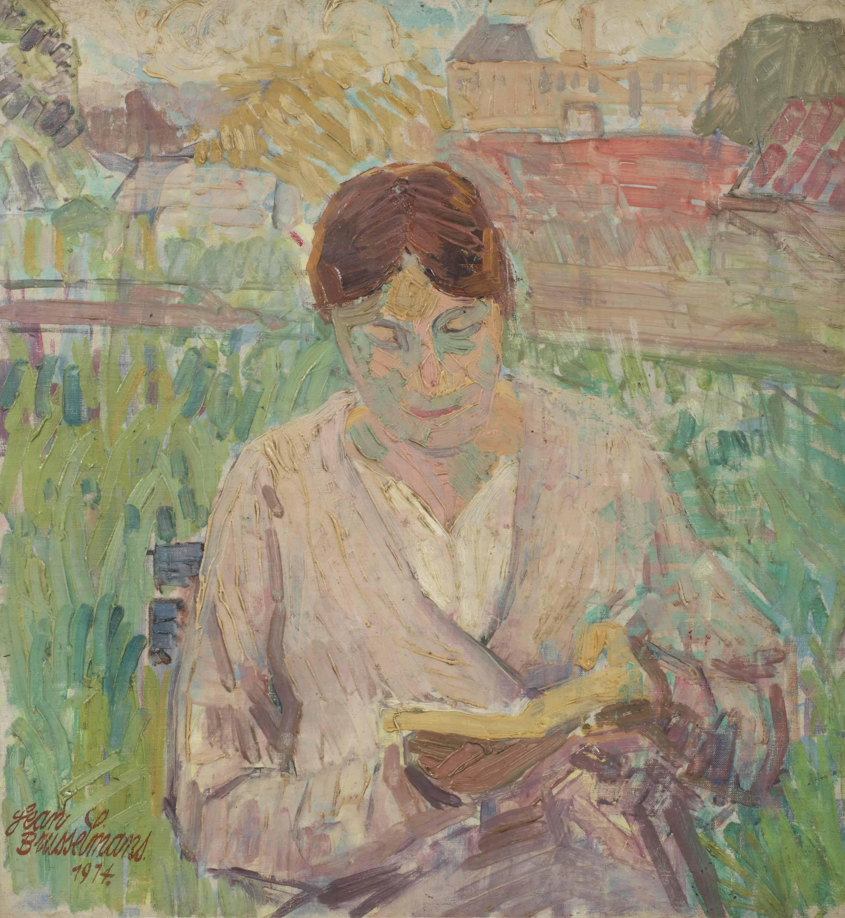 Jean Brusselmans - The Wife Of The Artist Reading