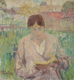 Jean Brusselmans - The Wife Of The Artist Reading