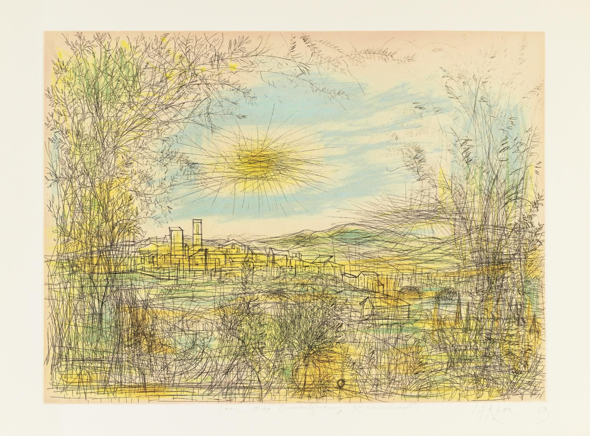 Jean Carzou - Ensemble De Cinq Gravures À Sujets Diversjean Carzou ; Sujets Divers ; Etching And Aquatint ; Signed ; Dedicated ; 1967 ; 1969 ; 1983 ; Arches Wove Paper ; Auvergne Wove Paper