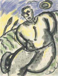 Jean-Charles Blais - Personnage dans un paysage