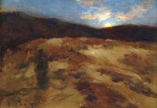 Jean-Charles Cazin - A Moonlit Landscape