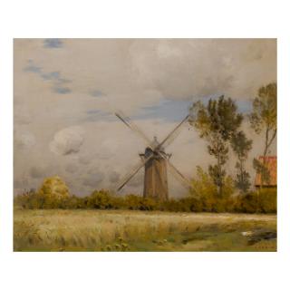 Jean Charles Cazin - A Windmill In An Early Autumn Landscape