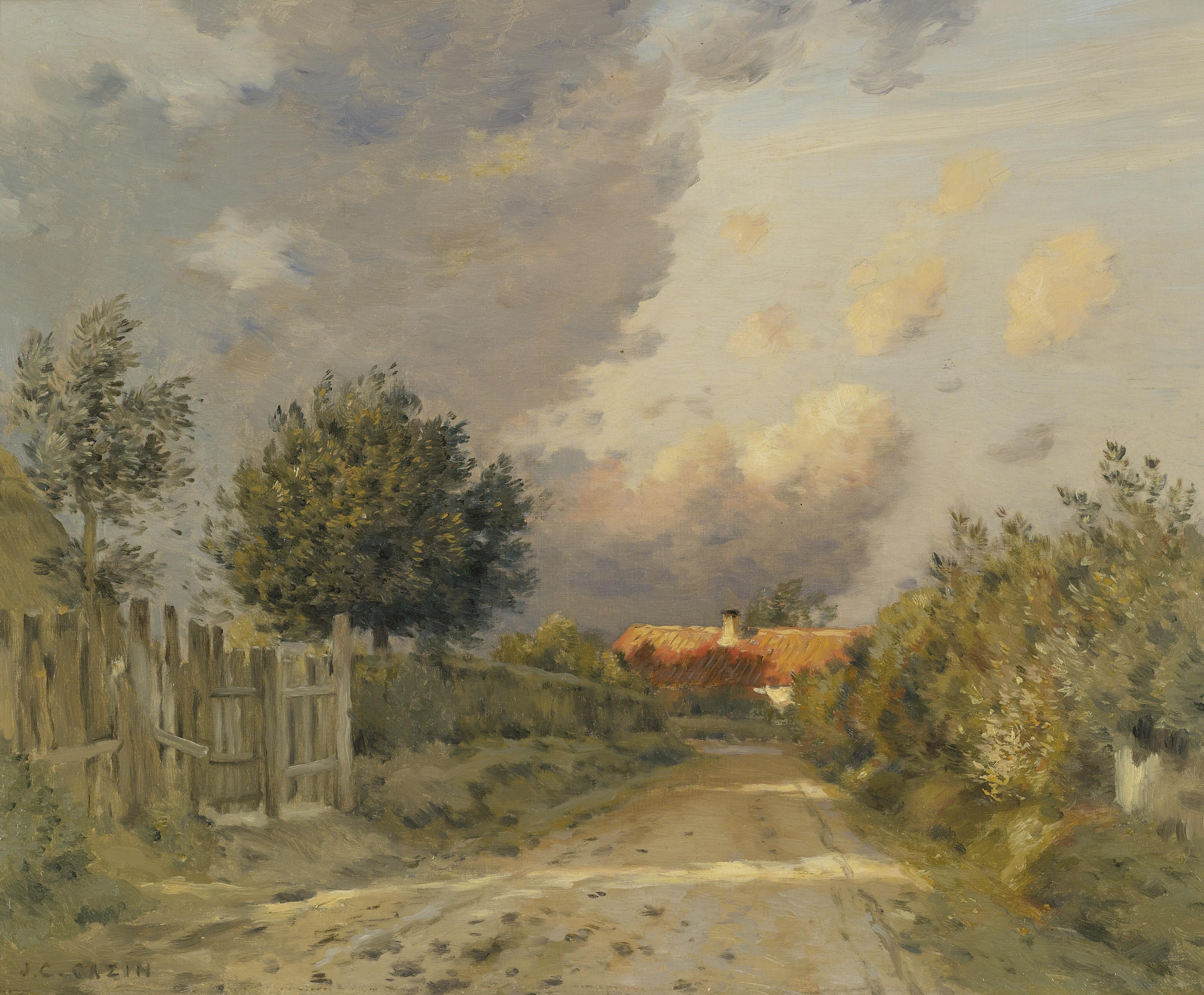 Jean Charles Cazin - Early Evening In The French Countryside