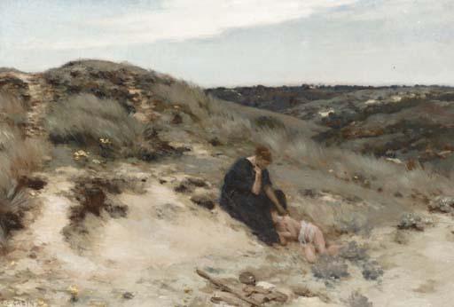 Jean-Charles Cazin - Hagar and Ishmael