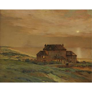 Jean Charles Cazin - Moonlight By The Sea