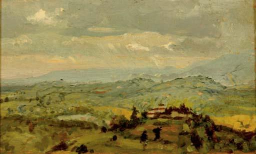 Jean-Charles Cazin - View of a country landscape