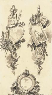 Jean-Charles Delafosse - Deux Trophées Et Un Cartouche