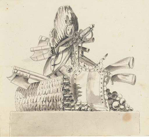 Jean-Charles Delafosse - Un Trophée Avec Les Armes de France