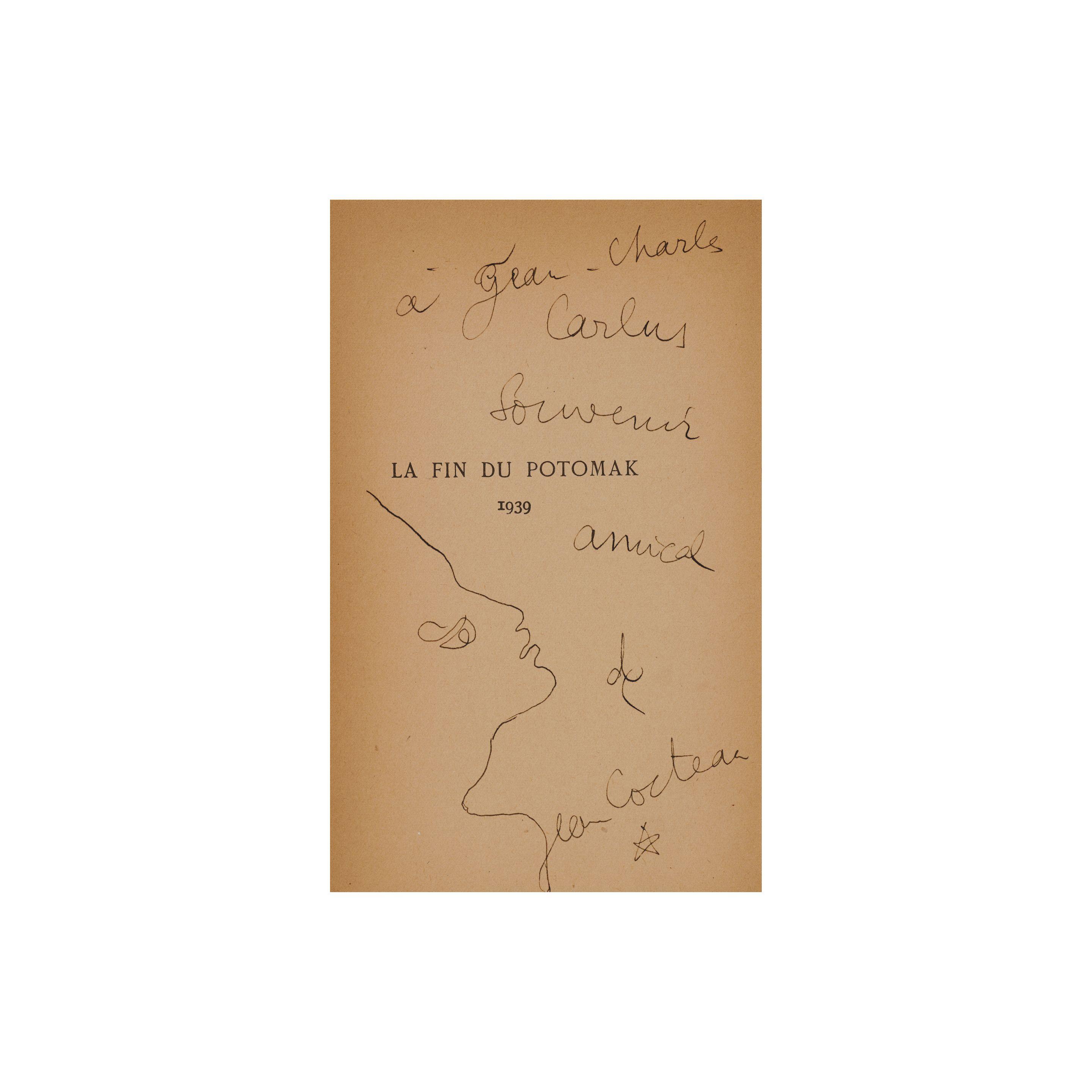 Jean Cocteau - A Jean Charles Carlus, Souvenir amical de Jean Cocteau