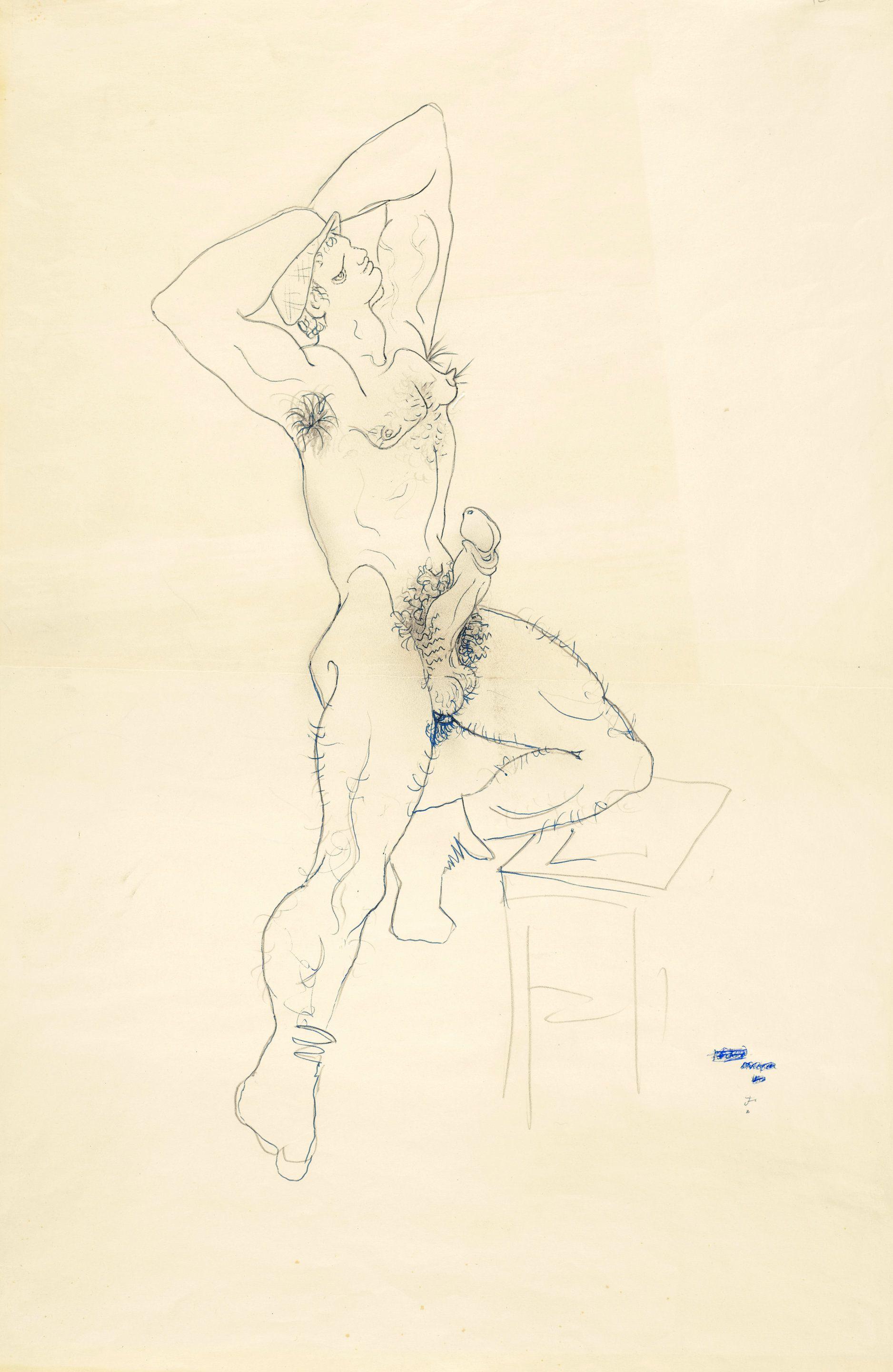 Jean Cocteau - Dessin érotique