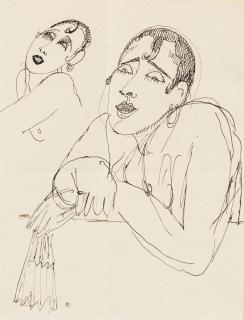 Jean Cocteau - Double portrait de Joséphine Baker